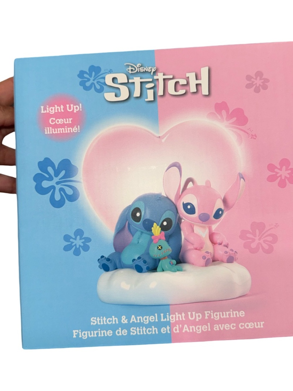 Disney Stitch & Angel Light-Up Figurine in Blue and Pink